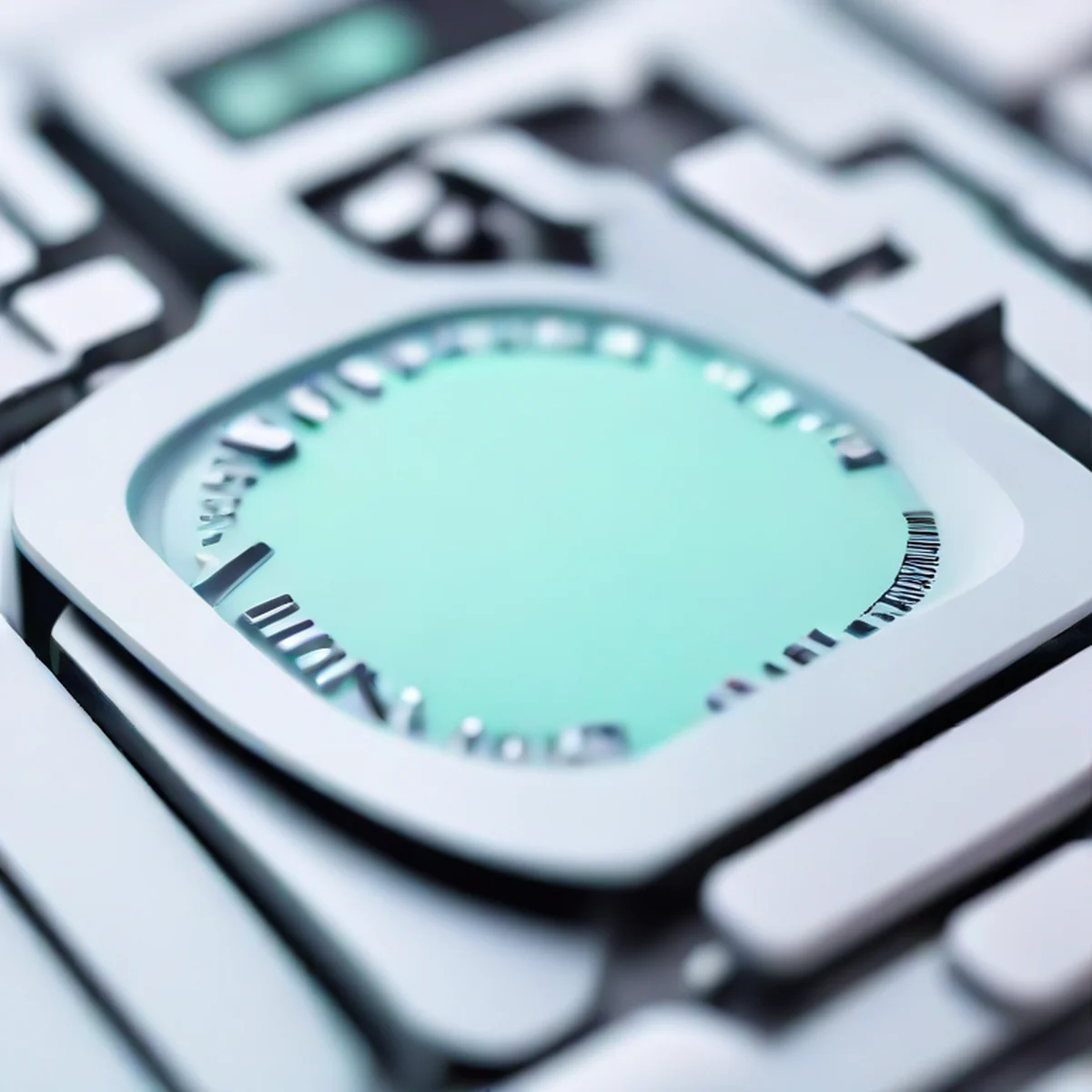 Detailed view of advanced semiconductor chips used in automotive software systems