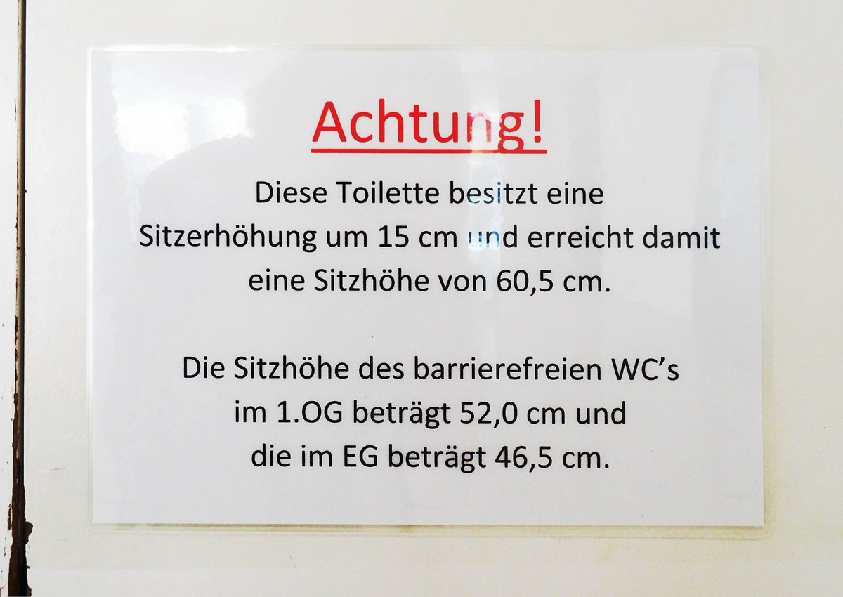Sinal de toilette en Alemania