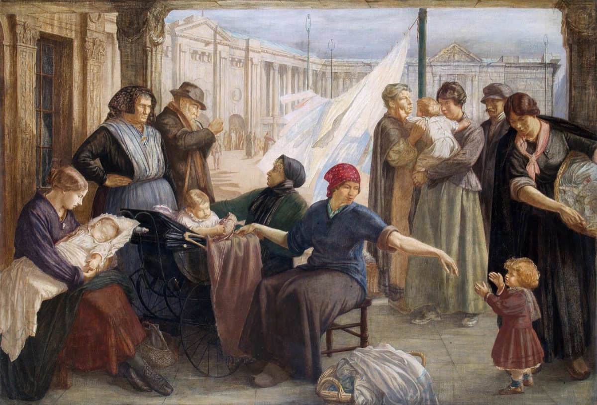 Camp de réfugiés en Allemagne post-guerre