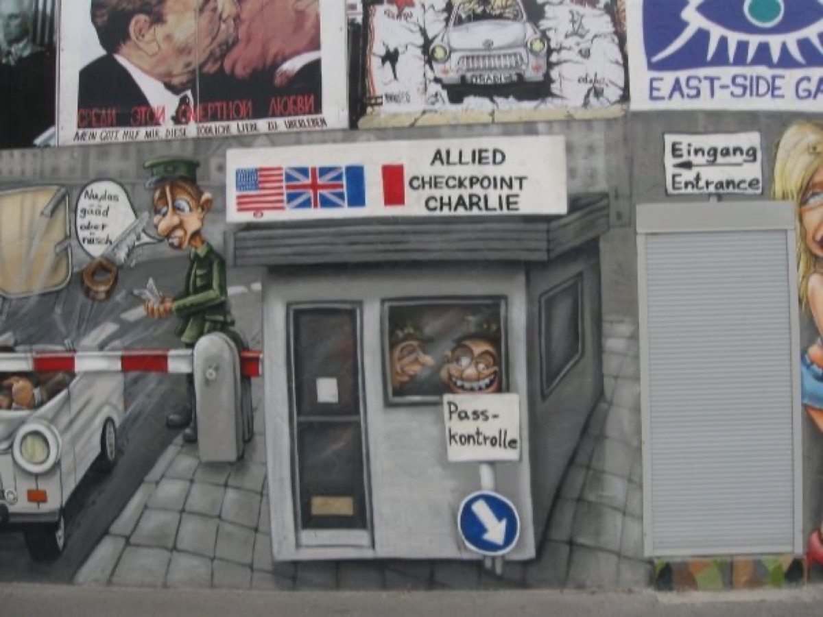 ponto de checkpoint do muro de berlim