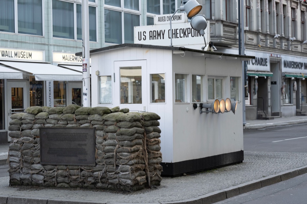 East West German Flag Poles