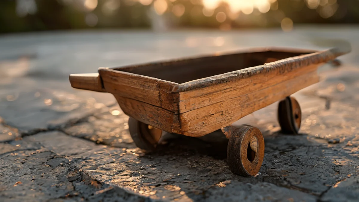 Un wheelbarrow dividido tiene dos manillas separadas y un único marco.