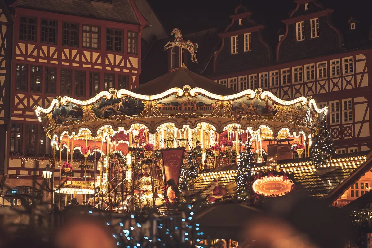 christmas market, christmas, frankfurt, germany, advent, decoration, market, lights, stall, evening, night, bells, sale, colorful, shining, xmas, germany christ